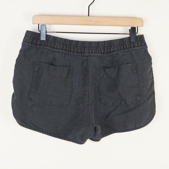 Aritzia Wilfred Free Blak Linen Blend Habitus Shorts Womens Sz M - Picture 2 of 10